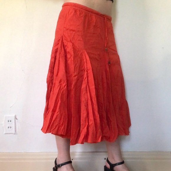 y2k Billabong Orange Beach Skirt - Picture 4 of 7